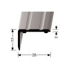 Hoeklijnprofiel 17mm | Zilver zelfklevend L=100cm