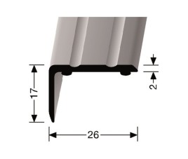 Hoeklijnprofiel 17mm | Zilver zelfklevend L=100cm