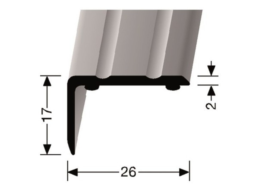 Hoeklijnprofiel 17mm | Zilver zelfklevend L=100cm