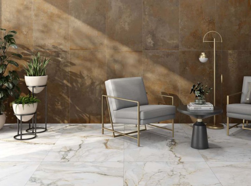 Calacatta GOLD / GOUD 60x60 ( MAT ) Woonkamer / Keuken / Badkamer Vloer Tegel