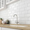 Metro Tegel / Wandtegel 10x20 Hoogglans Wit - Metrotegel