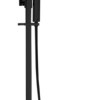 Vierkante thermostatische regendouche-opbouwset Mat Zwart