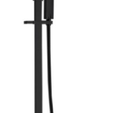 Vierkante thermostatische regendouche-opbouwset Mat Zwart