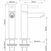 Amador XL toiletkraan hoog 1/2'' geborsteld koper
