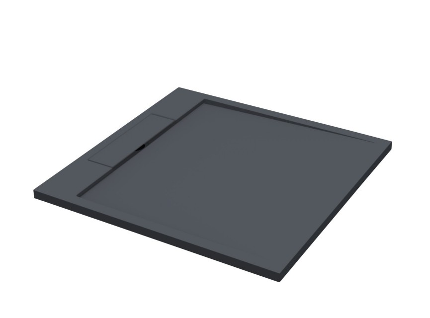 Douchebak Just-Solid 90x90x3,5cm Zwart