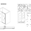 Nisdeur schuif verstelbaar 118-120cm H=200cm NANO glas 8mm