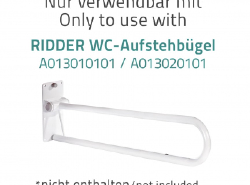 Ridder Leo toiletrolhouder voor toiletbeugel wit