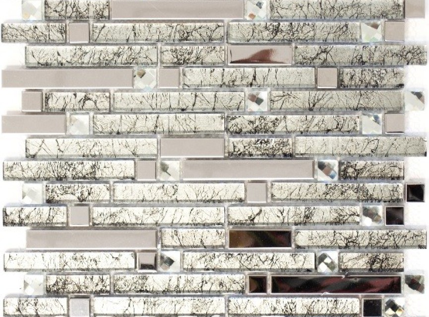 Mozaiek Digger 30x30 cm Silver / Zilver