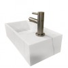 Noble fontein rechts Solid surface 36 x 18 x 10 cm marmer wit