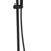 Ronde thermostatische regendouche-opbouwset Mat Zwart
