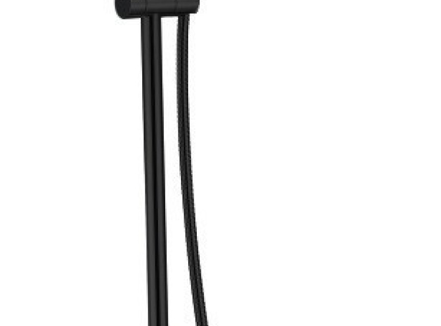 Ronde thermostatische regendouche-opbouwset Mat Zwart