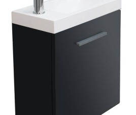 Fonteinkastje + wastafel 500x250x500 hoogglans grijs