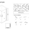 Erico vierkante cabine met 2 deuren 90x90x192cm NANO glas 6mm