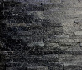 Mosel ZWART GLITTER Brickstone , Natuursteen Strip , Steenstrips Oftewel Stone Panel