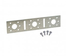 Bevestigingstrip met vier schroeven tbv bevestiging muurplaten