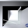 Erico vierkante cabine met 1 swing deur 100x100x200cm NANO glas 6mm