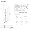 Pendeldeur met profiel 76-79cm H=200cm NANO glas 6mm