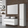 CITY / Hoogglans wit GREEPLOOS Badmeubel Met Waskom 120 Cm ( Onderkast + Topblad + 2x Waskom )