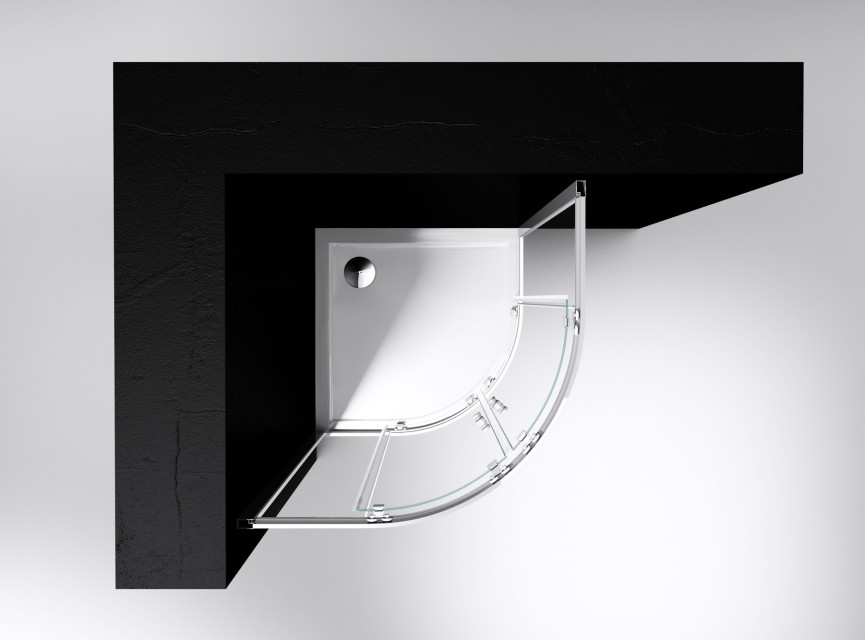 Project 1/4 ronde douchecabine 80x80x190cm glas 5mm