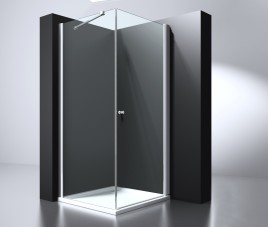 Erico vierkante cabine met 1 swing deur 100x100x200cm NANO glas 6mm