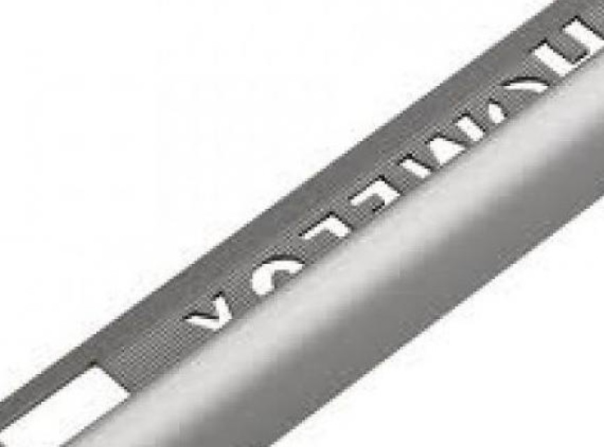Aluminium Tegelprofiel Rond 12,5mm - MatZilver