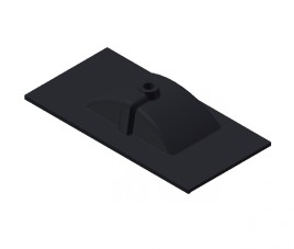 Florence Wastafel Parijs 90cm Zonder Kraangat Mat Zwart