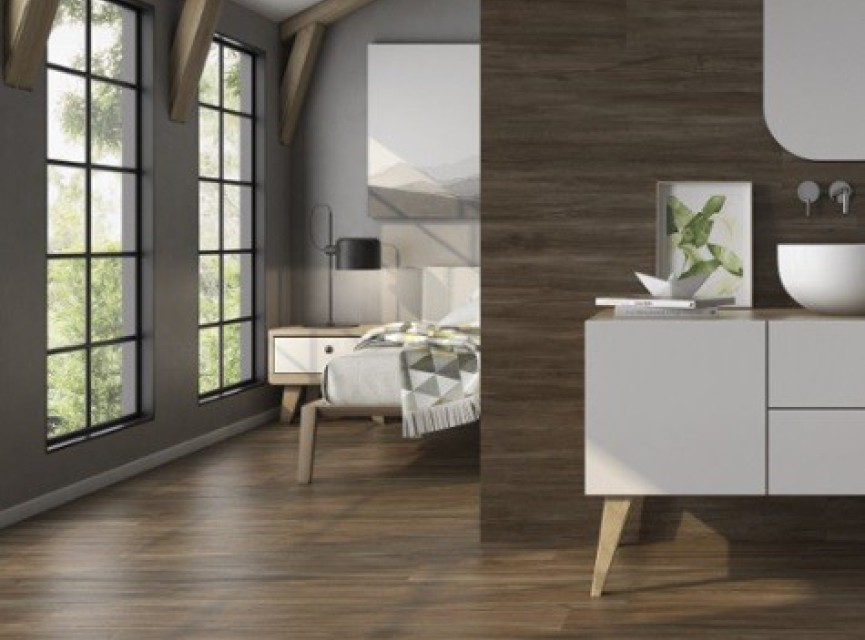 Alessandria Nut 20x120 Keramisch Parket ( MAT ) Vloer en Wandtegels / Woonkamer / Winkel Ruimte / Badkamer