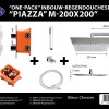One pack inbouw-regendoucheset Muuruitloop 200mm Vierkant