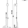 Ronde thermostatische regendouche-opbouwset