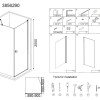 Erico vierkante cabine met 1 swing deur 90x90x200cm NANO glas 6mm