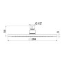 Caral hoofddouche rond 25 x 0,8  cm chroom
