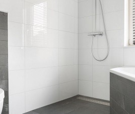 Hoogglans wit 30x60 Wandtegels Gerectificeerd t.b.v. Badkamer , Toilet en Keuken