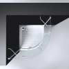 Erico 1/4 rond cabine met 2 deuren 100x100x192cm NANO glas 8mm