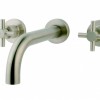 Cross inbouw-wastafelmengkraan 2-knops geb.staal