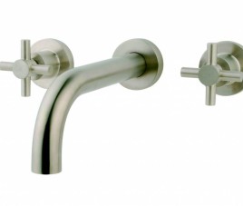 Cross inbouw-wastafelmengkraan 2-knops geb.staal