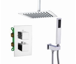 Florence Showerset Palermo Vierkant 10 Inch Plafond Chroom