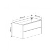 Florence Onderkast Liverpool 90cm Wit