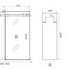 schuifbare nisdeur 2-d. mat-zwart 1400x2000 chr.8mm NANO