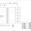 schuifbare nisdeur 2-d. mat-zwart 1400x2000 chr.8mm NANO