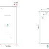 zijwand tbv schuifbare nisdeur mat-zwart 80 cm 8 mm Nano
