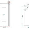 zijwand tbv schuifbare nisdeur mat-zwart 90 cm 8 mm Nano