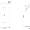 zijwand tbv schuifbare nisdeur mat-zwart 100 cm 8 mm Nano