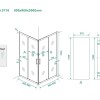 Skyline hoekinstap + 2 schuifdeuren 900x900x2000 mat-zwart 8mm NANO