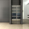 Skyline schuifbare nisdeur 1000x2000 mat-zwart 8mm NANO