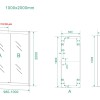 Skyline schuifbare nisdeur 1000x2000 mat-zwart 8mm NANO