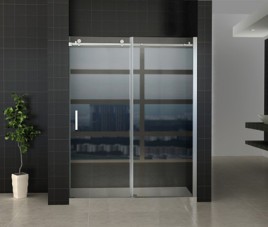 schuifbare nisdeur 2-d. 1600x2000 chr.8mm NANO