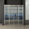 schuifbare nisdeur 4-d. 1800x2000 chr.8mm NANO