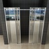 schuifbare nisdeur 4-d. 1800x2000 chr.8mm NANO