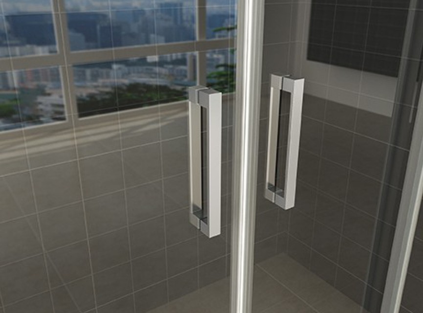 schuifbare nisdeur 4-d. 1800x2000 chr.8mm NANO