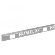 Aluminium Tegelprofiel Recht 12,5 mm - Chroom